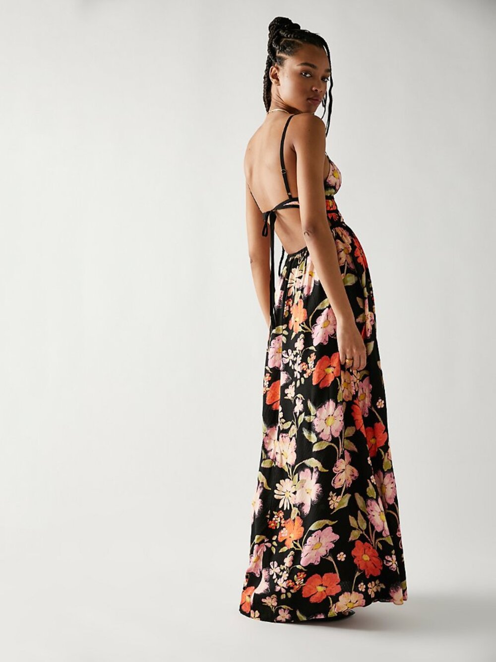 Free People Wisteria Maxi Dress in Dark Combo - NWT sz L - Picture 4 of 10